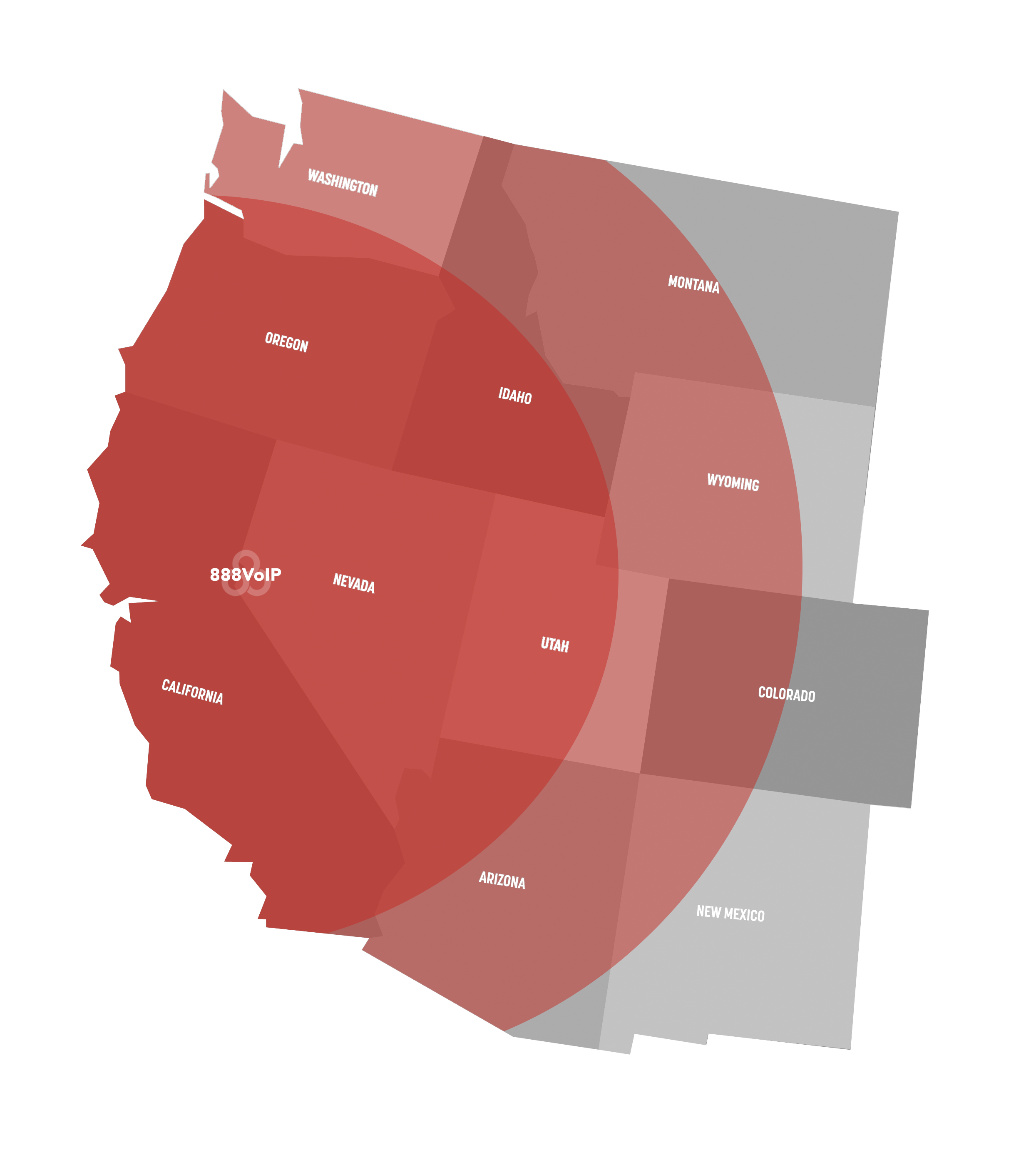 888VoIP Reno Shipping Map