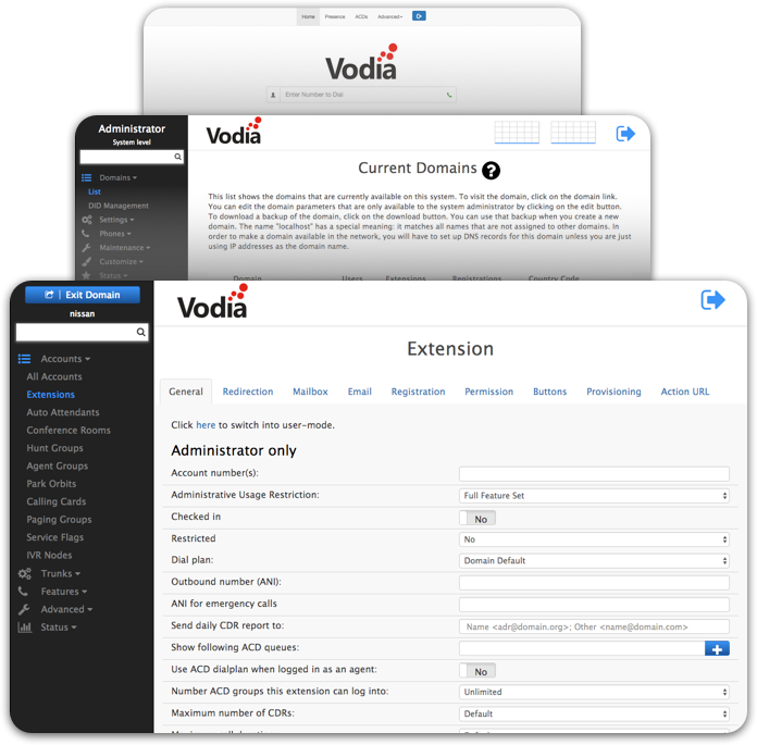 Vodia PBX Interface