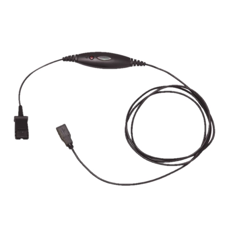 Cisco Jabber Compatible USB Bottom Cord for a Plantronics Headset MRD-USB002 UC 
