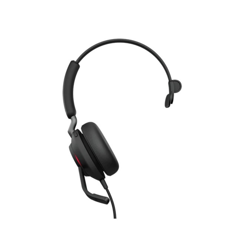 Jabra Evolve2 40 Mono Wired USB type C headset for Unified Communications with integrated busy light.