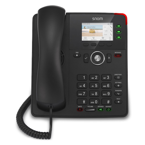 Snom lanza el nuevo teléfono fijo VoIP D717, con pantalla a