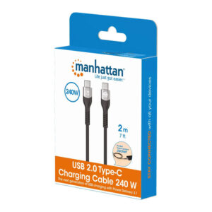 Manhattan USB 2.0 Type-C EPR Charging Cable 240 W / PD 3.1 - 356367