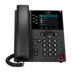 HP Poly VVX 350 6-Line IP Phone and PoE-enabled with Power Supply - 89B69AA#ABA