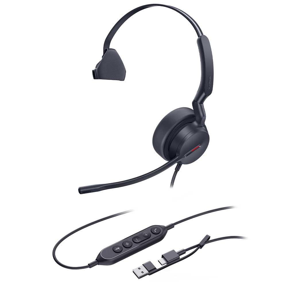 Yealink UH44 Mono USB-C/A USB-wired headset - 1308241