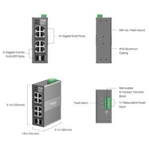 TP-Link Omada IES208G Gigabit Industrial Easy Managed Switch