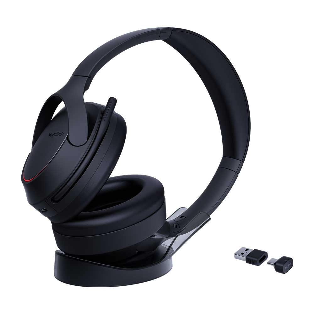 スターチーム ヘッドホン ブラック Yealink BH78 with Stand USB-C/A Bluetooth Headset - 1208731 - 888VoIP