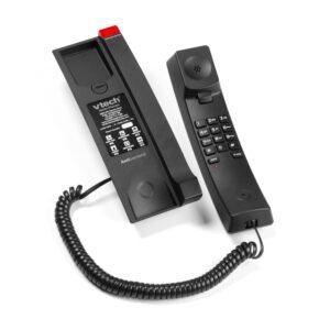 VTech Hospitality A2310 Matte Black 1-Line Contemporary Analog TrimStyle Phone - 80-H024-15-000