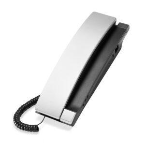 VTech Hospitality A2310-NM Silver & Black 1-Line Contemporary Analog TrimStyle Phone with No MWI - 80-H0BK-06-000