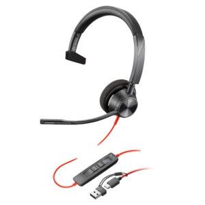 HP Poly Blackwire 3310 Monaural Headset - 8X215AA