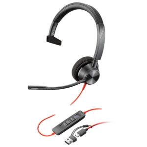 HP Poly Blackwire 3310 Monaural Microsoft Teams Certified Headset - 8X216AA