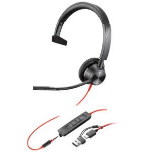 HP Poly Blackwire 3315 Monaural Microsoft Teams Certified Headset - 8X218AA